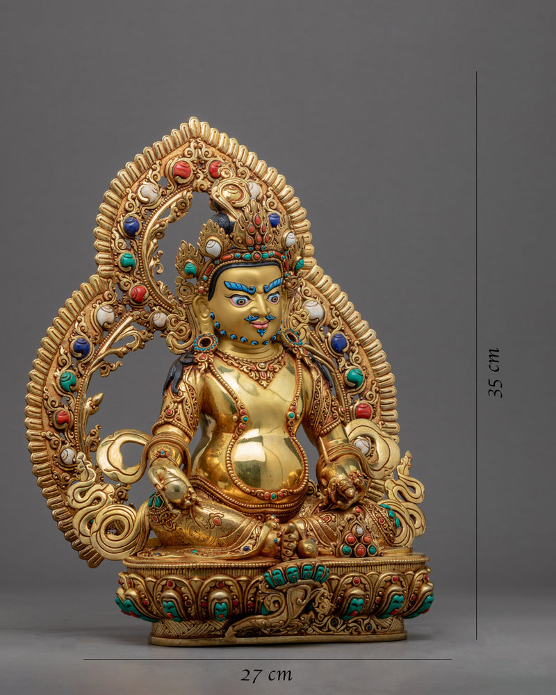 Tibetan Dzambhala Practice Statue | Buddhist's Wealth Deity Sculpture