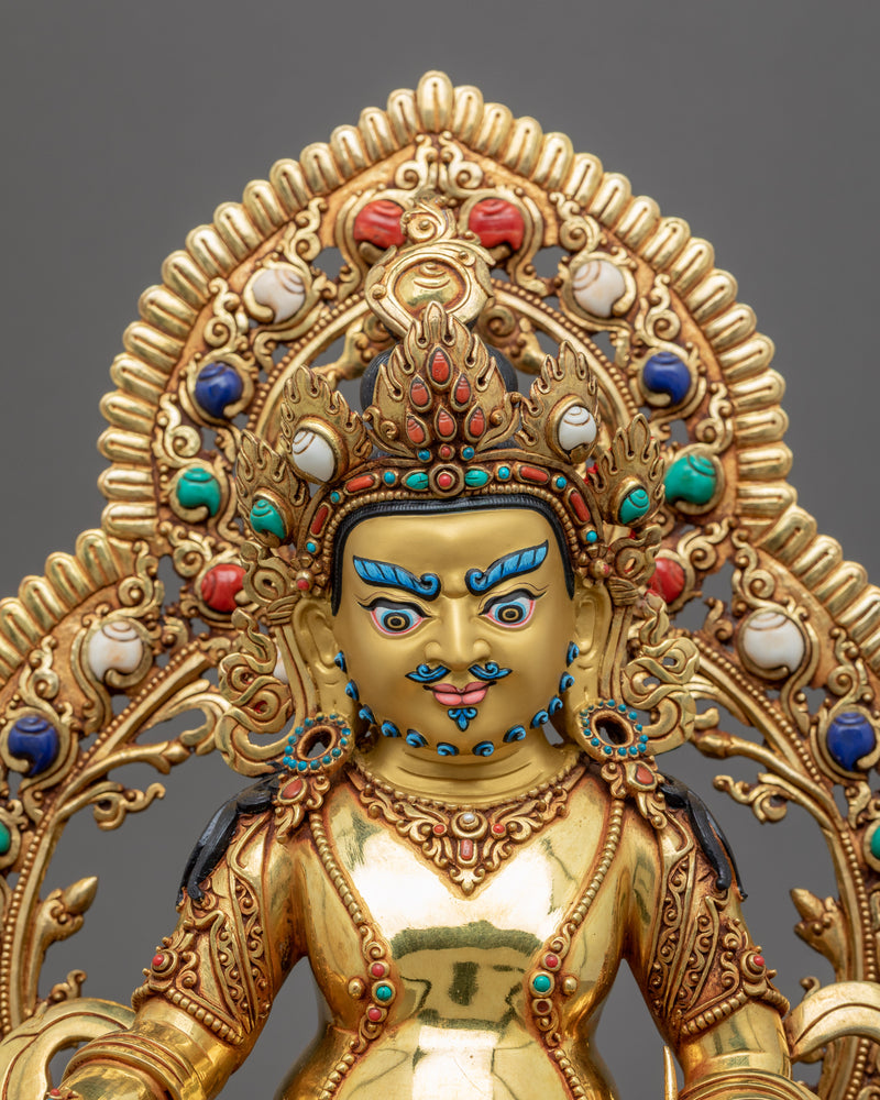 Tibetan Dzambhala Practice Statue | Buddhist's Wealth Deity Sculpture