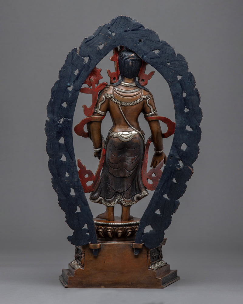 Standing Chenrezig Sculpture | Traditionally Hand Carved Art