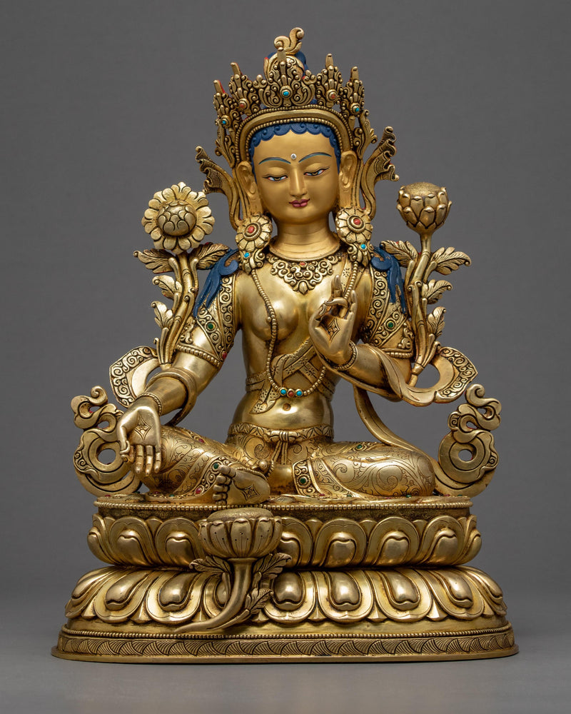 Seated Green Tara Statue