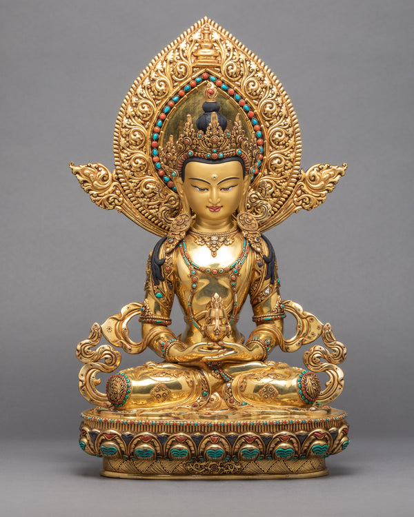 Amitayus Buddha Statue | Gilded in 24K Gold | Himalayan Art