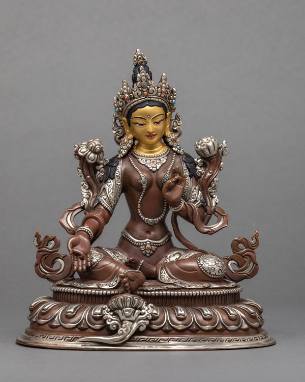 Green Tara Bronze Statue