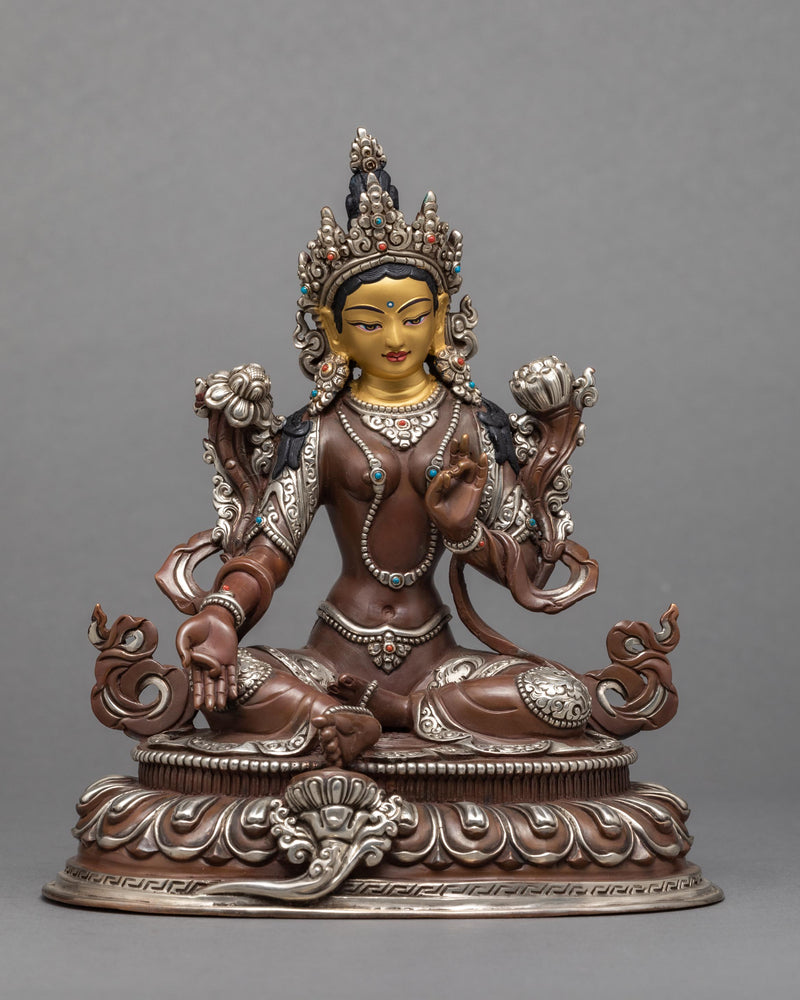 Green Tara Bronze Statue