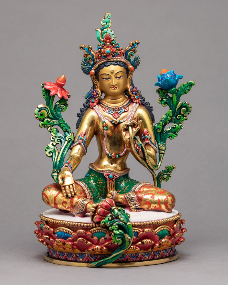  Compassion Deity, Green Tara Statue Art