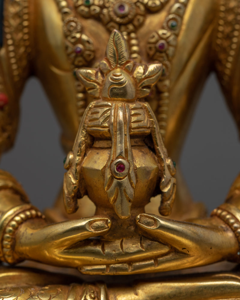 Buddhist Long Life Buddha Mantra Practice Statue | Buddhist Deity of Longevity Statue