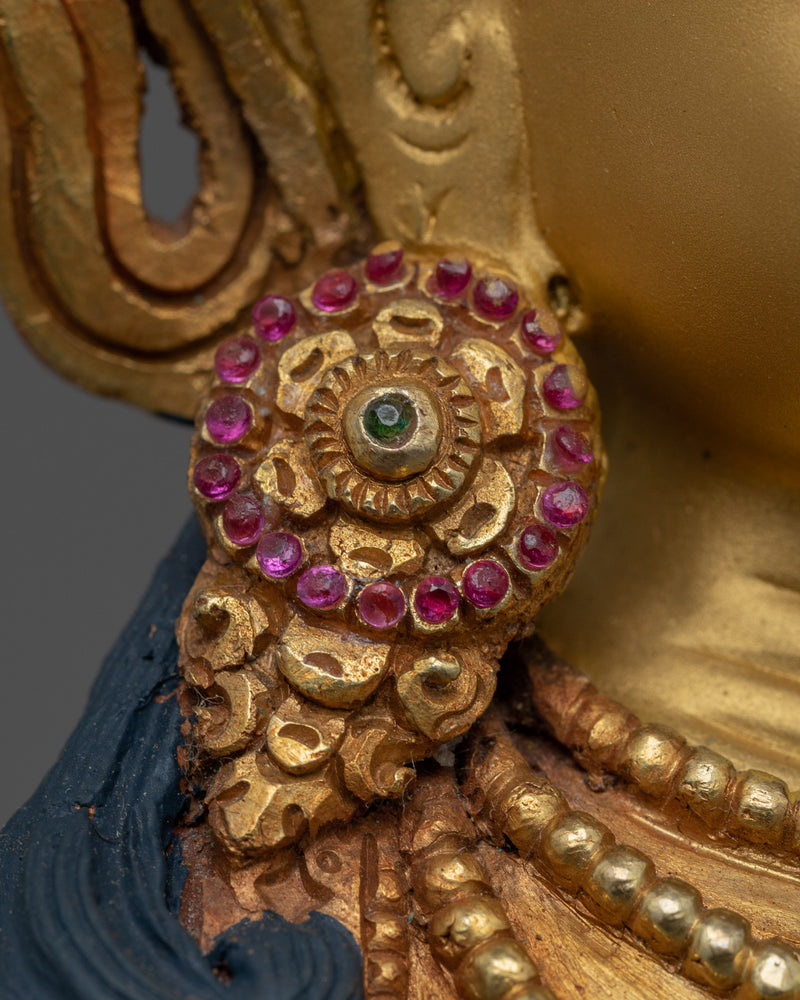 Manjushri Meditation Sculpture | Sword Of Knowledge Clutching Deity Manjushri Statue