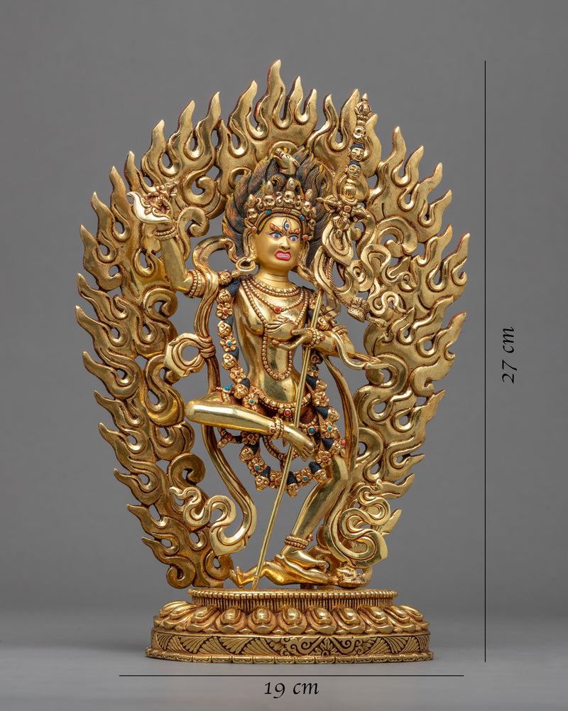 Dorje Phagmo Statue | Handmade Gold Gilded Sculpture