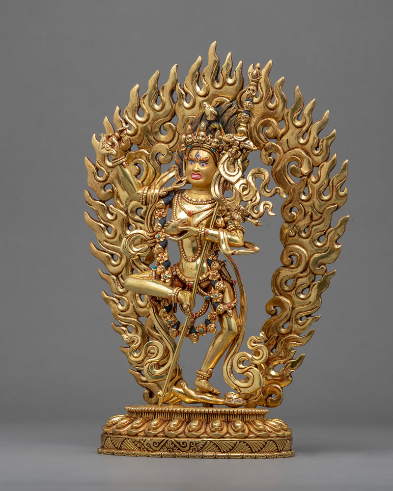 Dorje Phagmo Statue | Handmade Gold Gilded Sculpture