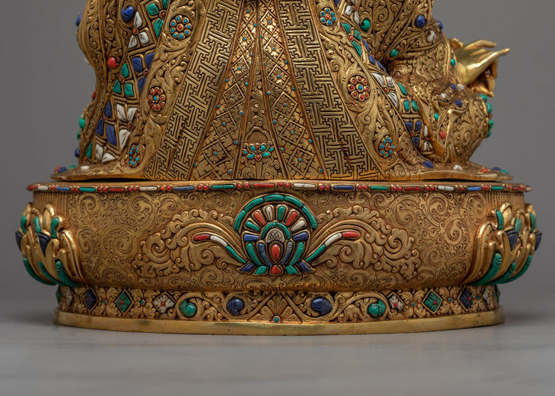 Padmasambhava Prophecy Statue | Guru Rinpoche Gold Gilded Artcraft