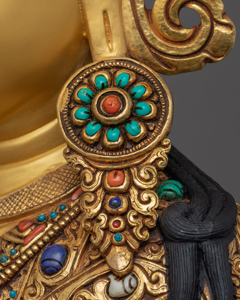 Padmasambhava Prophecy Statue | Guru Rinpoche Gold Gilded Artcraft