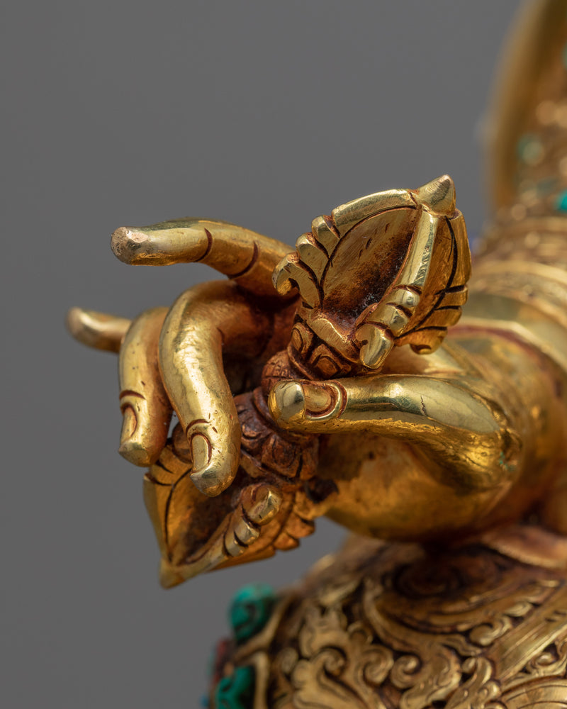 Padmasambhava Prophecy Statue | Guru Rinpoche Gold Gilded Artcraft