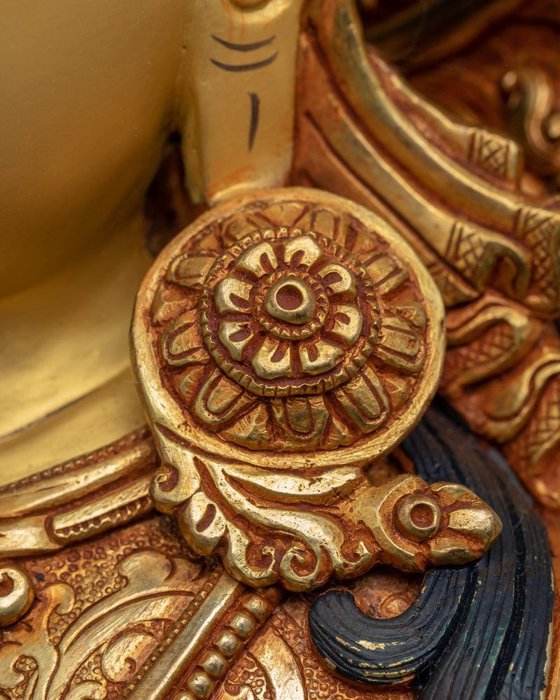 Red Vajrasattva Statue | Traditional Tibetan Hand Carved Artwork Of Vajrasattva