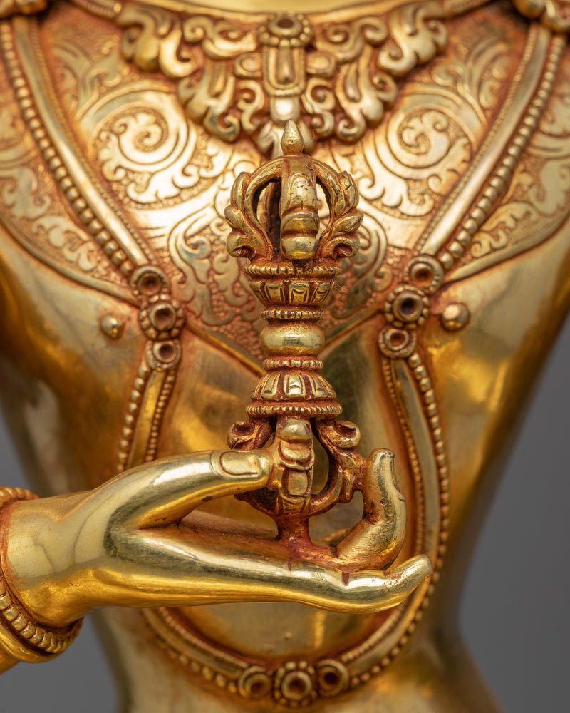 Red Vajrasattva Statue | Traditional Tibetan Hand Carved Artwork Of Vajrasattva