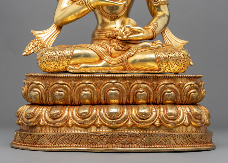 Red Vajrasattva Statue | Traditional Tibetan Hand Carved Artwork Of Vajrasattva