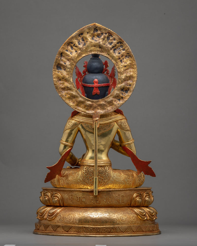 Red Vajrasattva Statue | Traditional Tibetan Hand Carved Artwork Of Vajrasattva