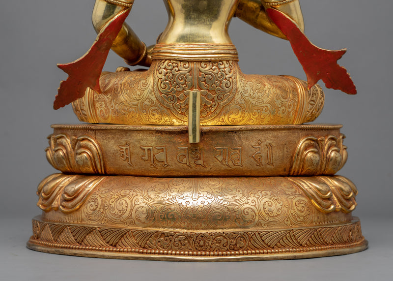 Red Vajrasattva Statue | Traditional Tibetan Hand Carved Artwork Of Vajrasattva