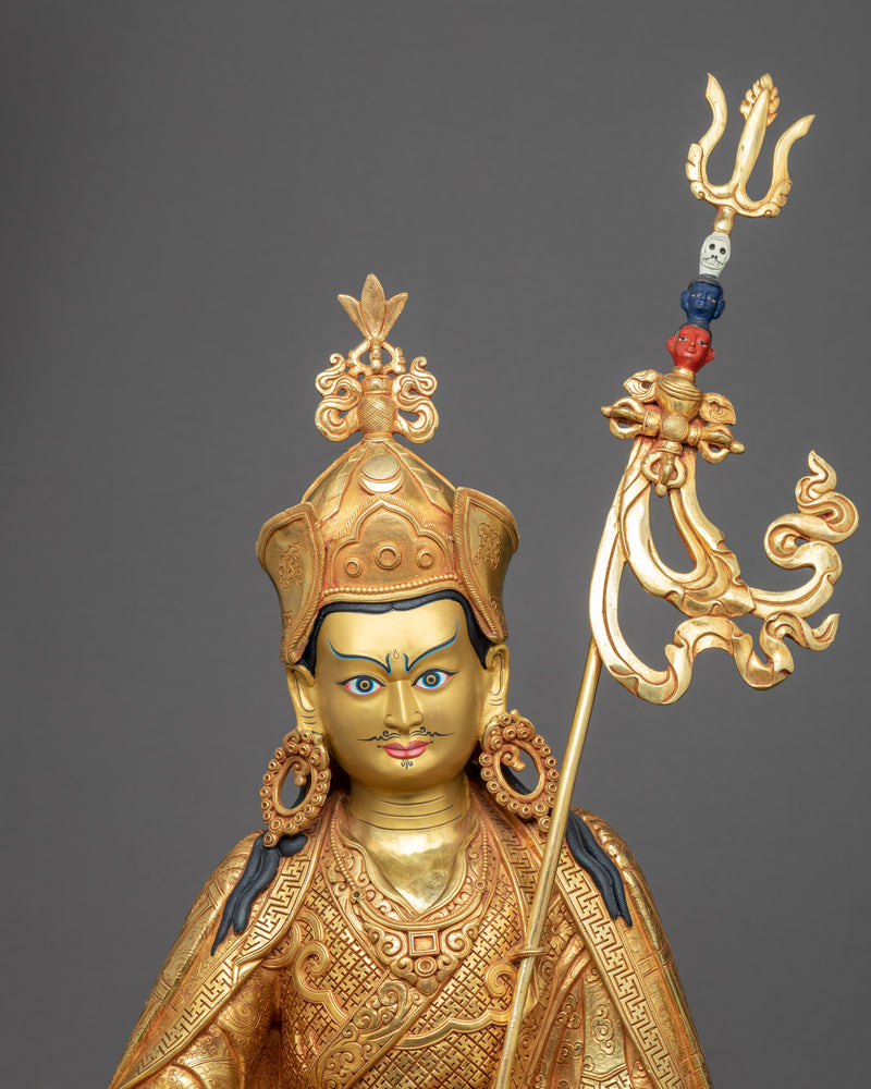 Buddha Padmasambhava Sculpture | Tibetan Buddha Sculpture For Mindfulness