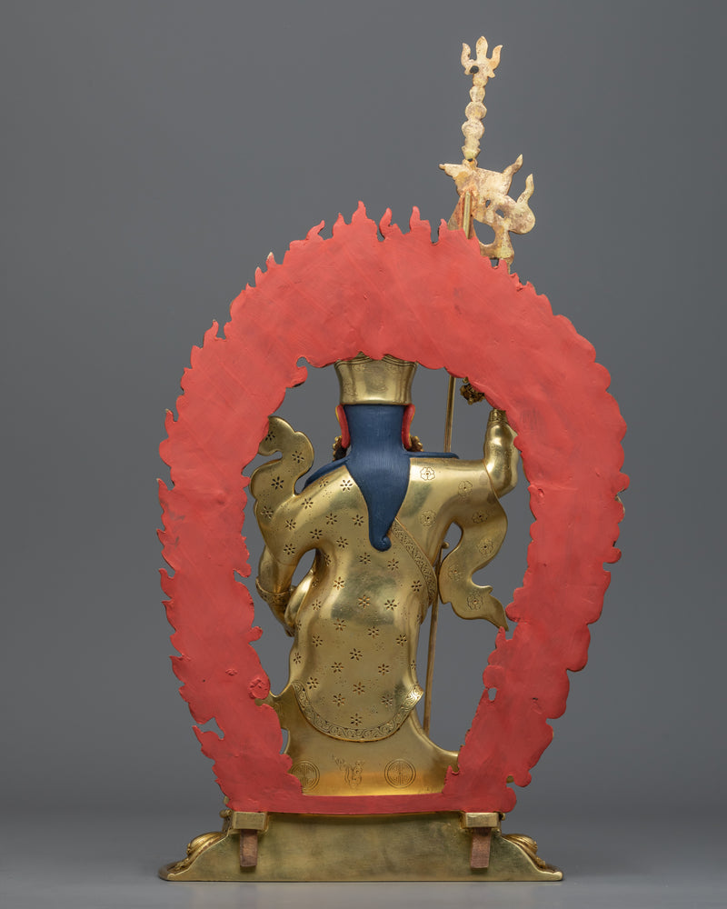 Guru Rinpoche Empowerment Statue | Gold Gilded Lotus Born Master Sculpture