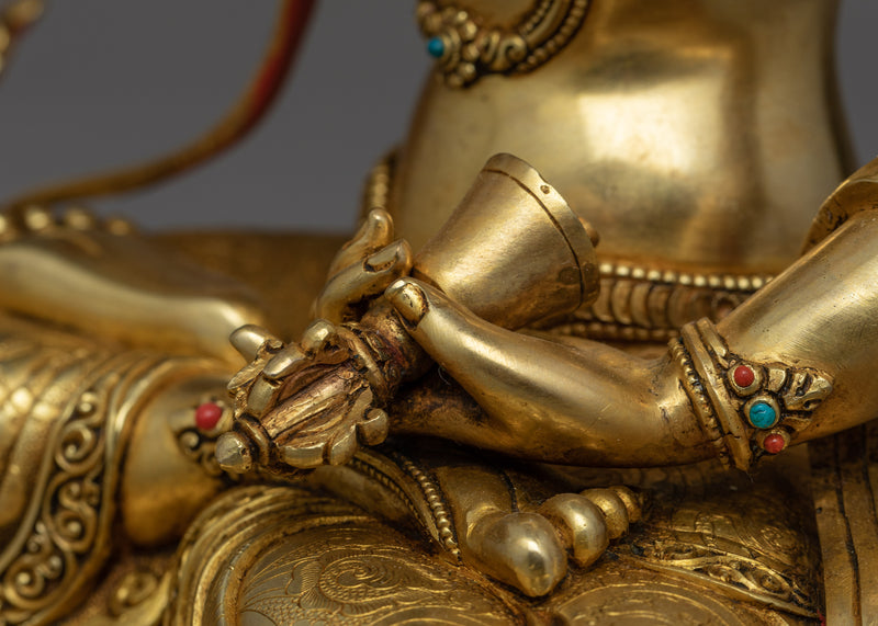 Gold-Gilded Statue For Heruka Vajrasattva Mantra Practice | Traditional Buddhist Art