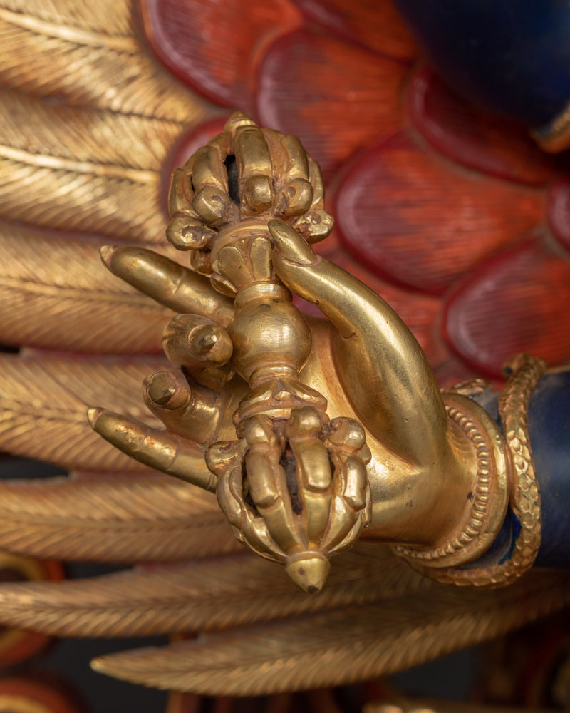 Gold-Gilded Statue For Vajrakilaya Sadhana Practice | Traditional Buddhist Art