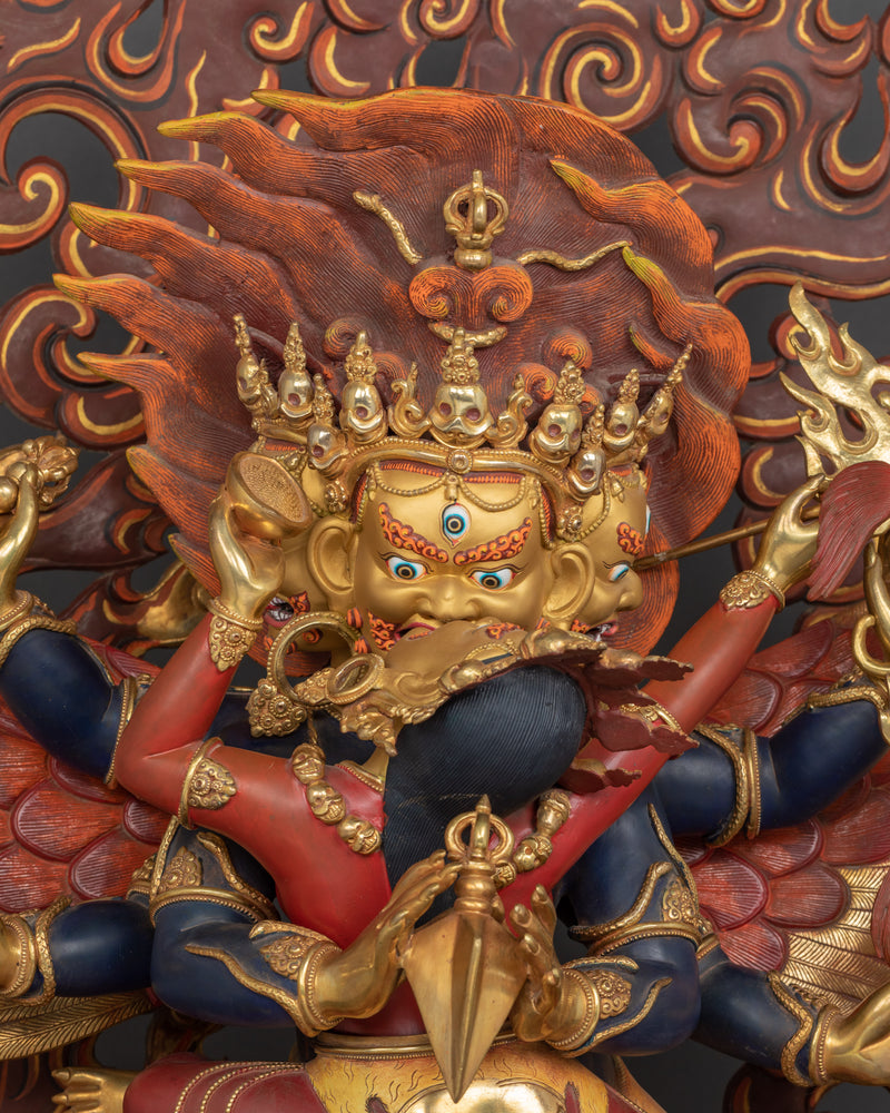 Gold-Gilded Statue For Vajrakilaya Sadhana Practice | Traditional Buddhist Art