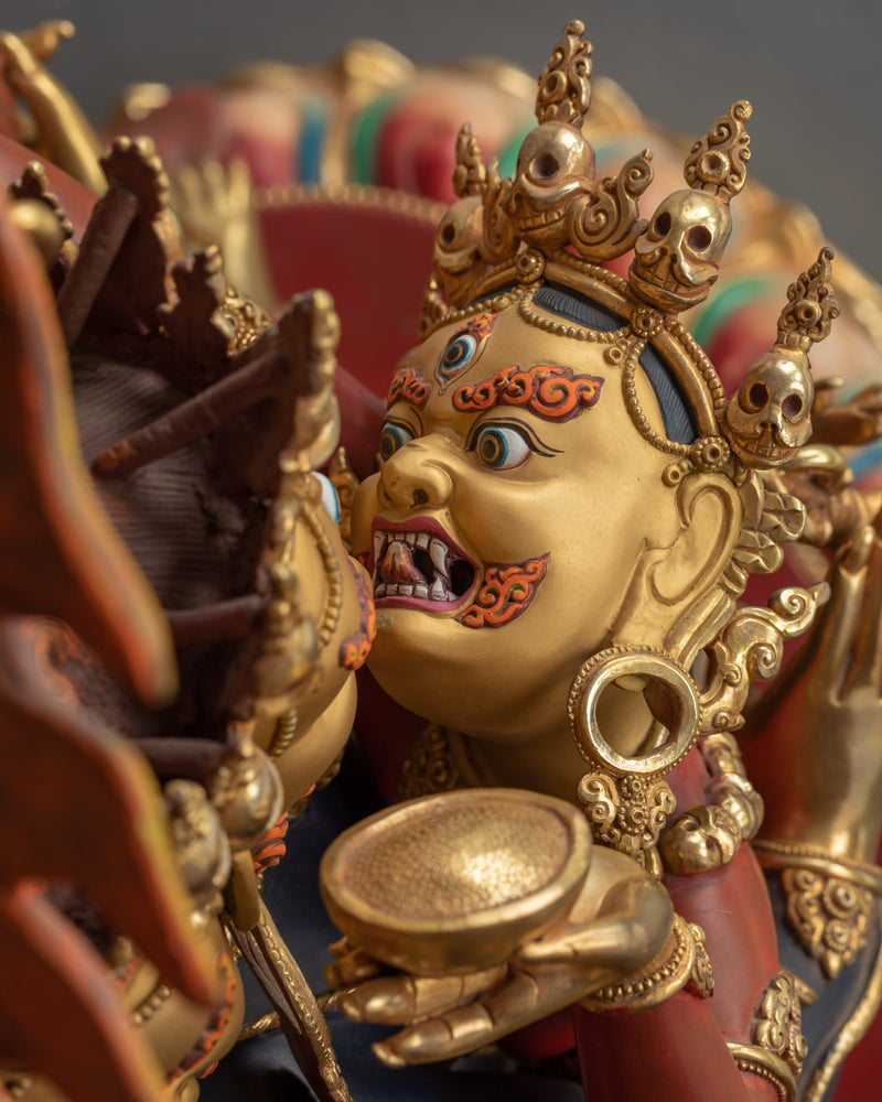 Gold-Gilded Statue For Vajrakilaya Sadhana Practice | Traditional Buddhist Art