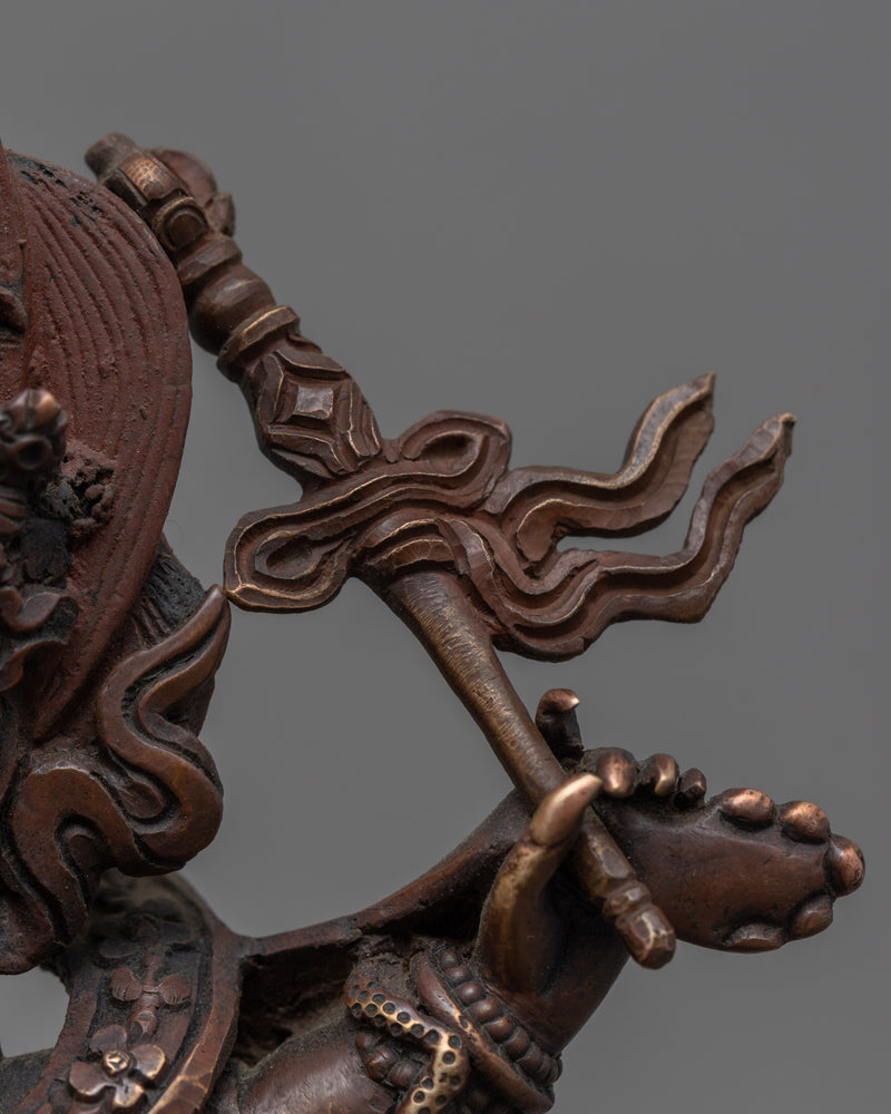 Mahakala 6 Armed Sculpture | Traditional Tibetan Mahakala Statue