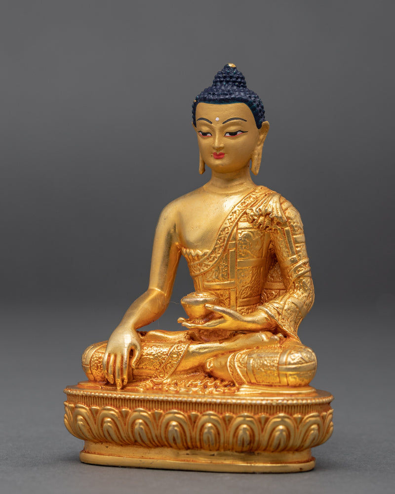 Miniature Shakyamuni Buddha Sculpture | Traditional Buddhist Art