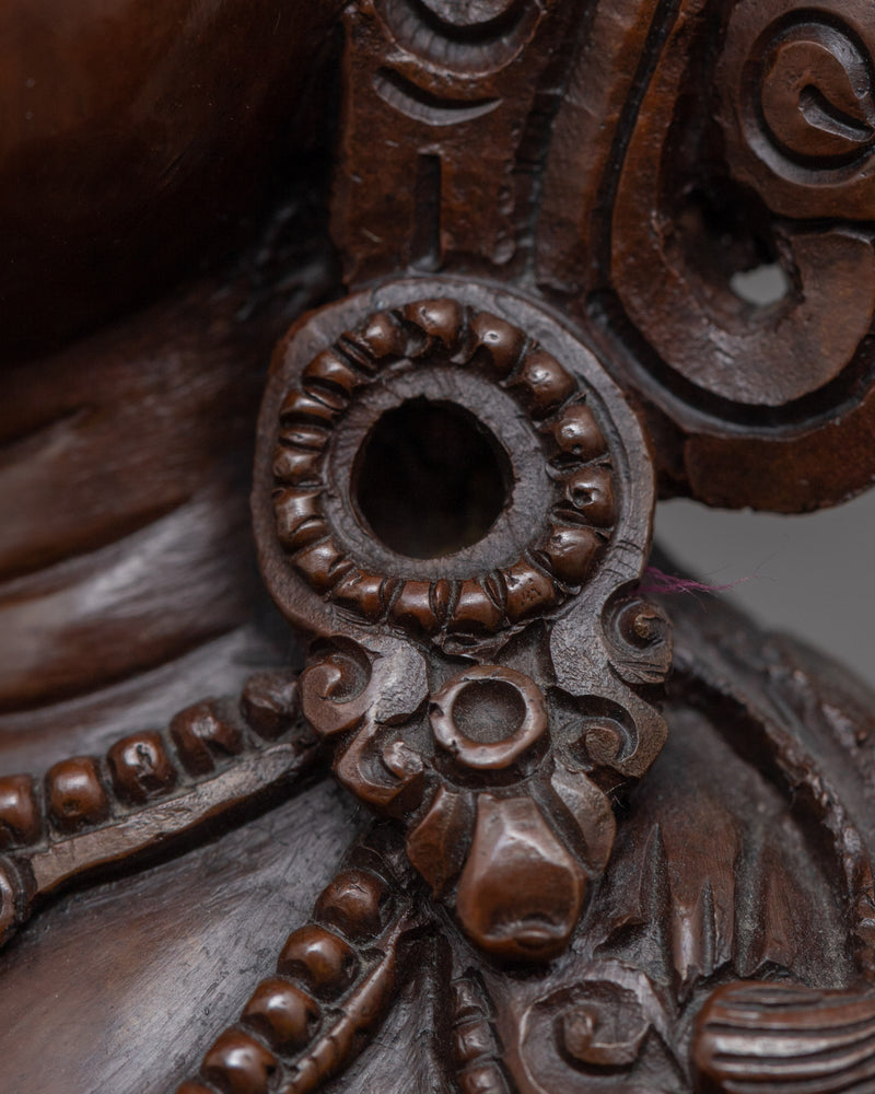 Copper Statue For White Tara Benefits | Oxidized Artwork Of Buddhist Deity