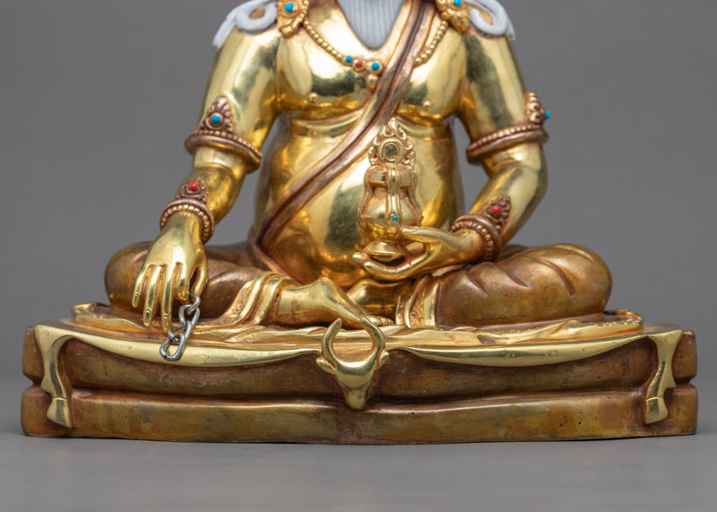 Thangtong Gyalpo Mantra Practice Statue | Gold-Plated Himalayan Artwork