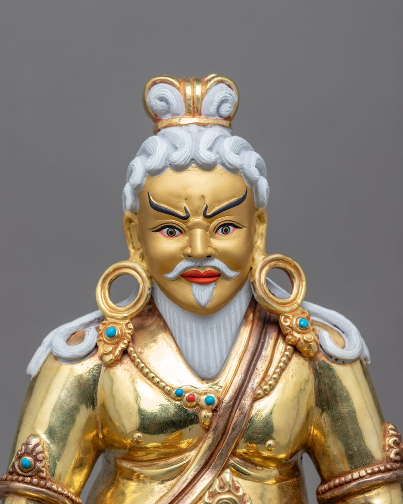 Thangtong Gyalpo Mantra Practice Statue | Gold-Plated Himalayan Artwork