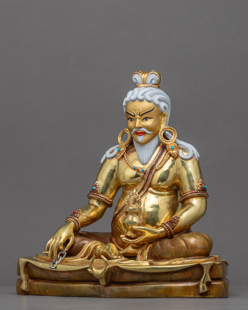 Thangtong Gyalpo Mantra Practice Statue | Gold-Plated Himalayan Artwork