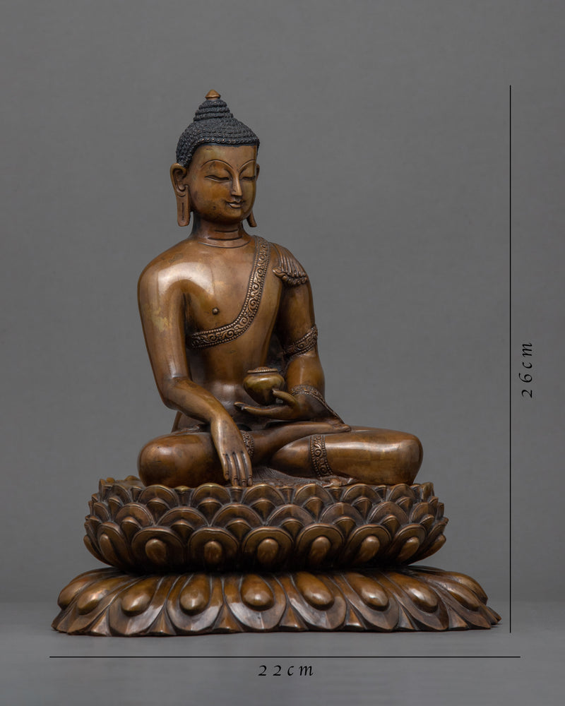 Antique Shakyamuni Buddha Statue Design | Himalayan Buddhist Sacred Art