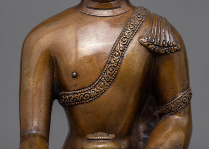 Antique Shakyamuni Buddha Statue Design | Himalayan Buddhist Sacred Art