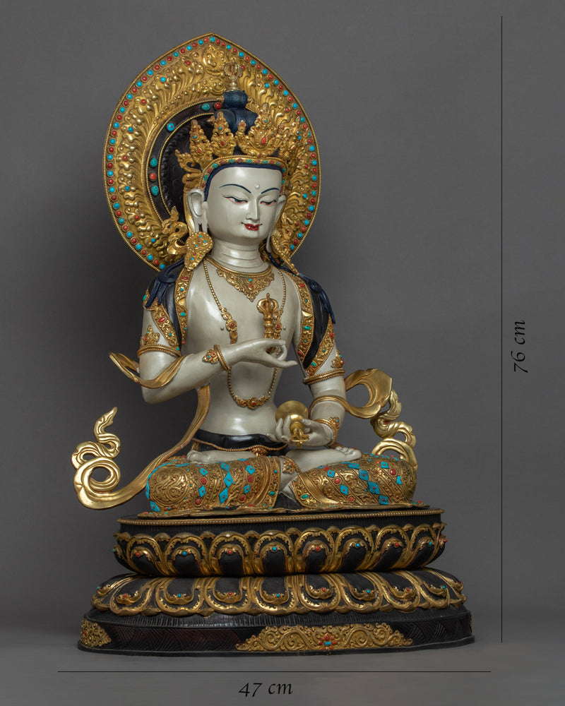 Vajrasattva Purification Statue | Gold-Plated Himalayan Artwork Of Vajrasattva