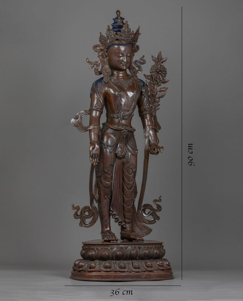 Himalayan Artwork For Chenrezig Mantra Benefits | Tibetan Buddha Sculpture For Mindfulness