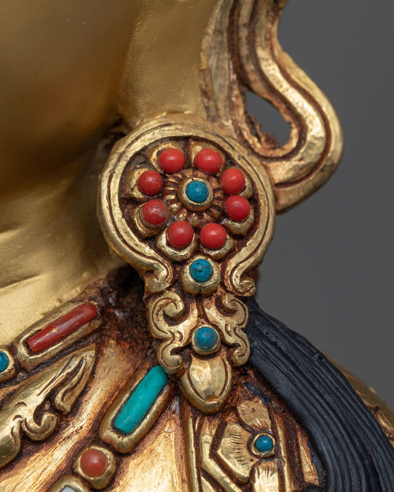 Gold-Gilded Statue For Amitayus Short Mantra Practice | Traditional Buddhist Art