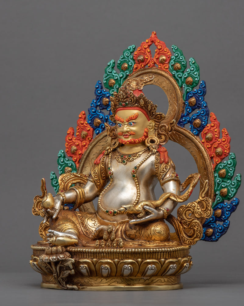 Gold-Gilded Wealth Buddha Statue | Dzambhala The Buddhist Wealth Deity