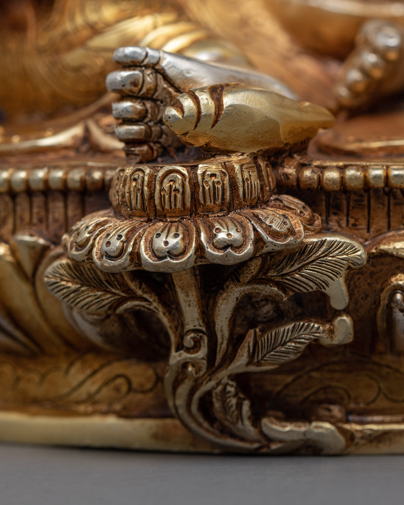 Gold-Gilded Wealth Buddha Statue | Dzambhala The Buddhist Wealth Deity