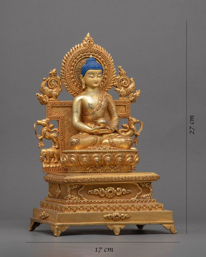 Hand-Carved Amitabha Buddha Sutra Practice Statue | Traditional Buddhist Art