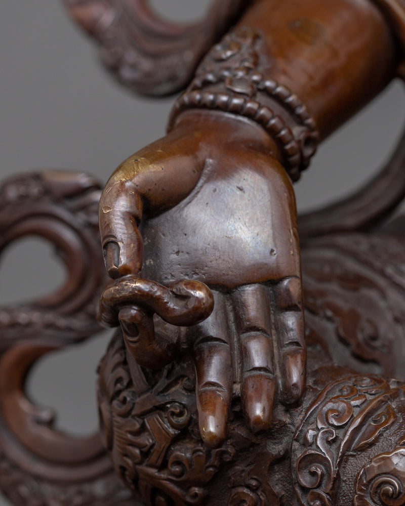 Beautiful Green Tara Sculpture | Oxidized Copper Body Of Tibetan Green Tara