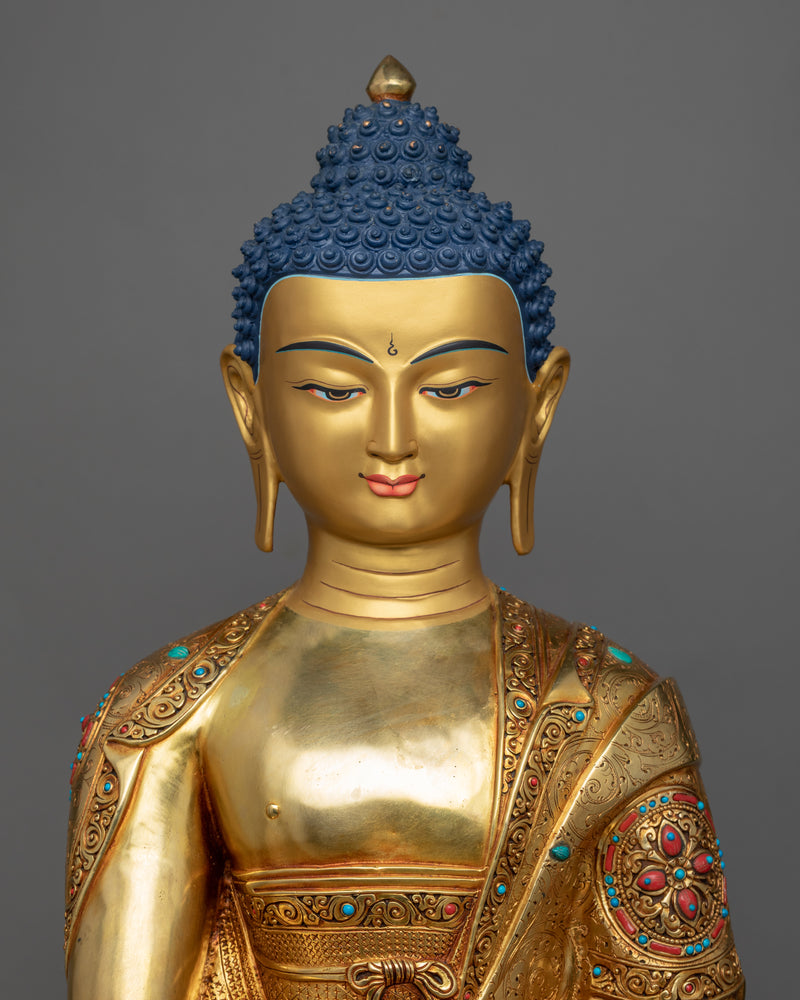 Big Buddha Gold-Gilded Statue | Tibetan Buddha Sculpture For Mindfulness