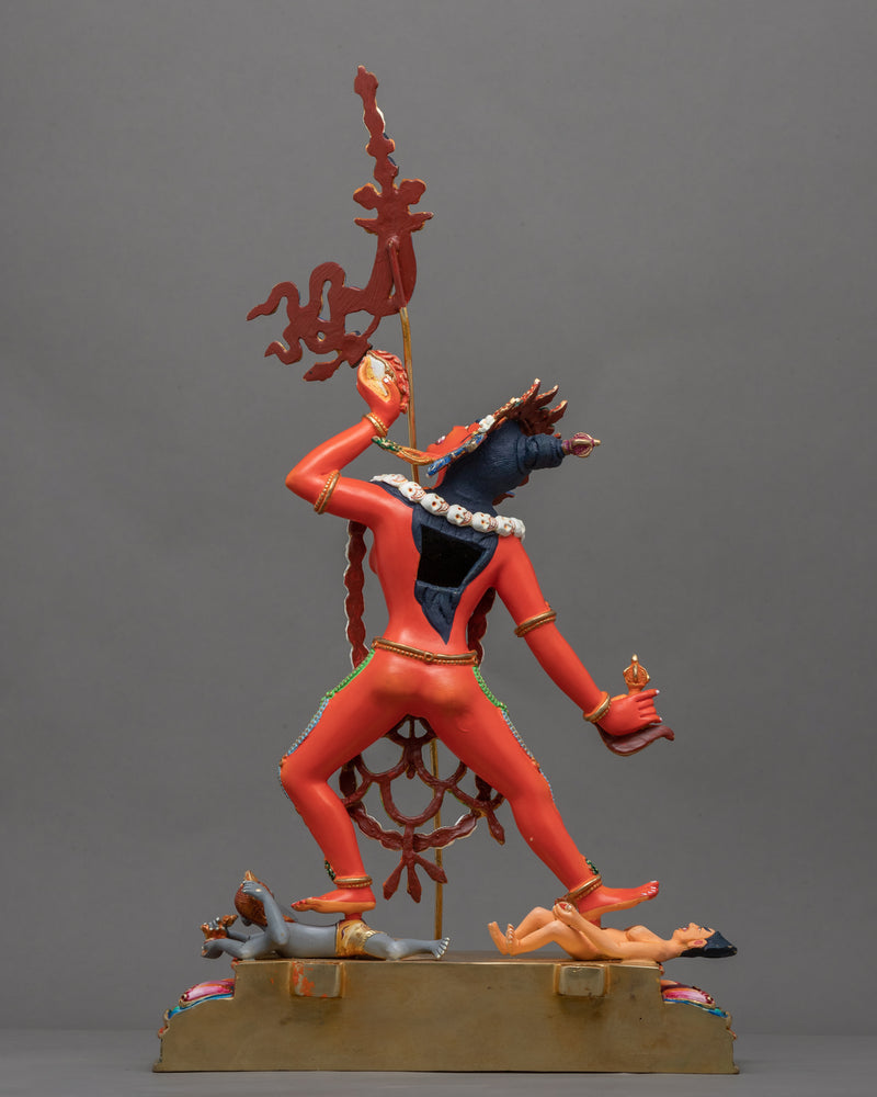 Gold Statue Of Dakini Vajrayogini Dance Posture | Traditional Himalayan Tibetan Dakini Art