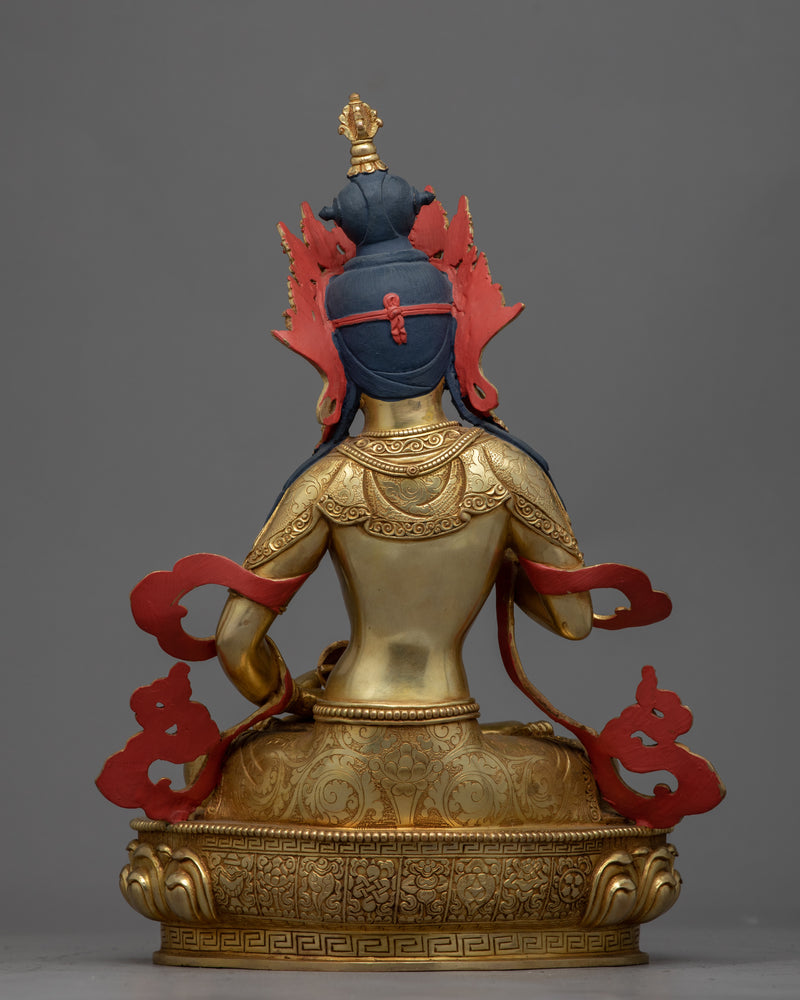 Himalayan Tibetan Statue For Vajrasattva Mantra Sanskrit Practice | Tantric Buddhist Deity Vajrasattva