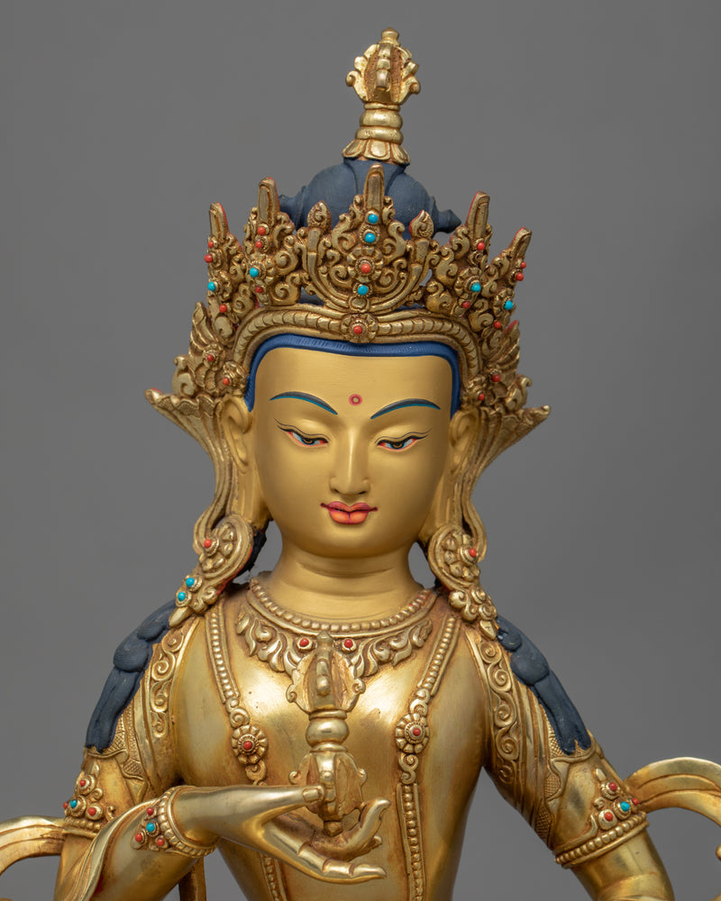 Himalayan Tibetan Statue For Vajrasattva Mantra Sanskrit Practice | Tantric Buddhist Deity Vajrasattva