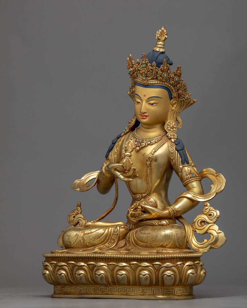 Himalayan Tibetan Statue For Vajrasattva Mantra Sanskrit Practice | Tantric Buddhist Deity Vajrasattva