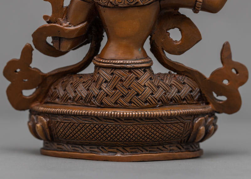 Manjushri Empowerment Statue | Traditional Buddhist Copper Art