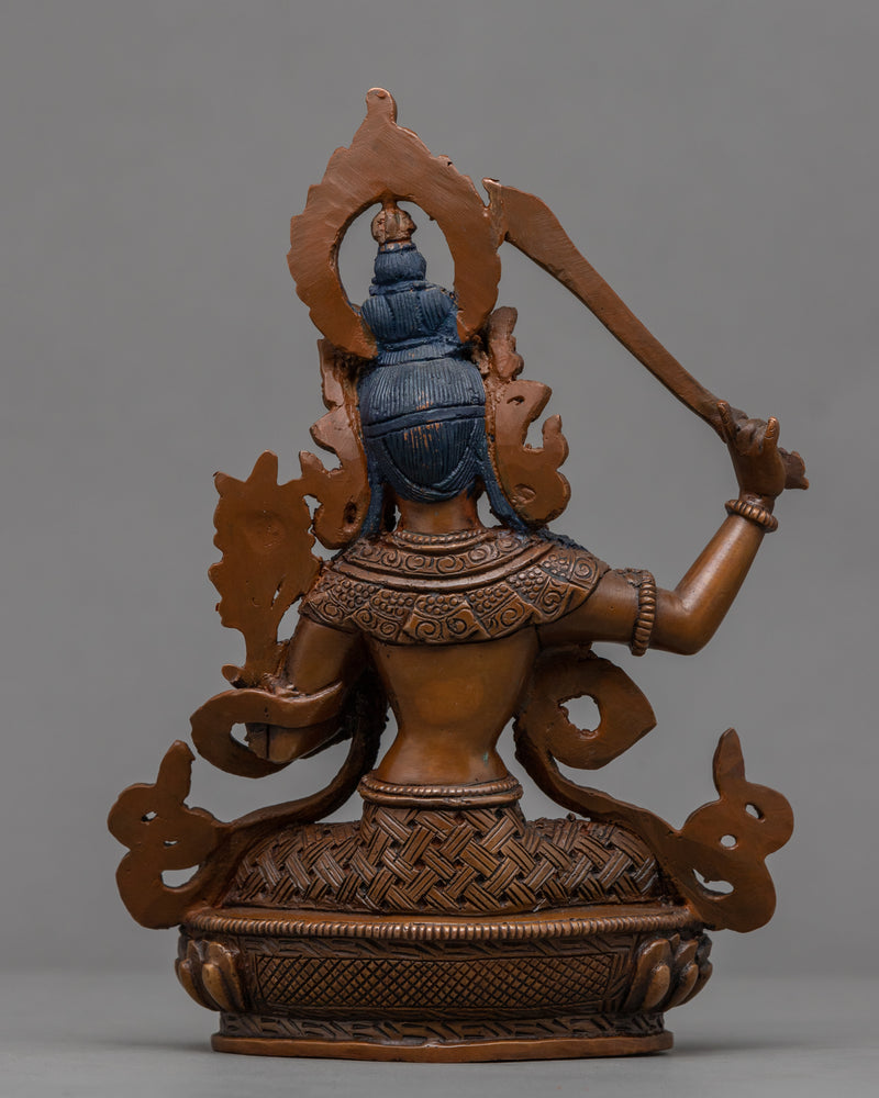 Manjushri Empowerment Statue | Traditional Buddhist Copper Art