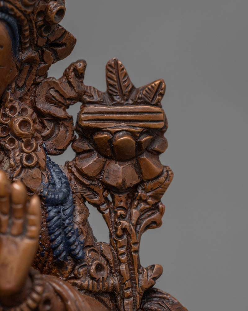 Manjushri Empowerment Statue | Traditional Buddhist Copper Art