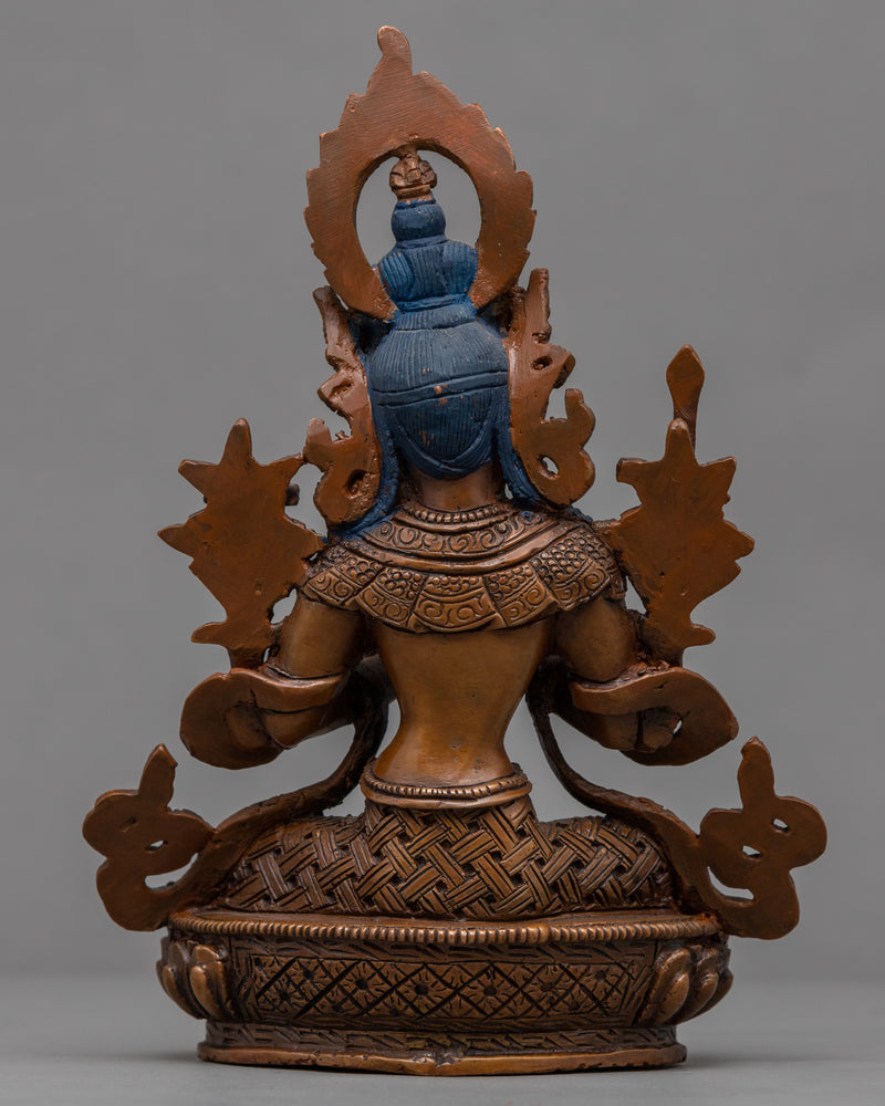 Tishna Manjushri Namasangiti Practice Statue | Tibetan Bodhisattva Of Wisdom Statue